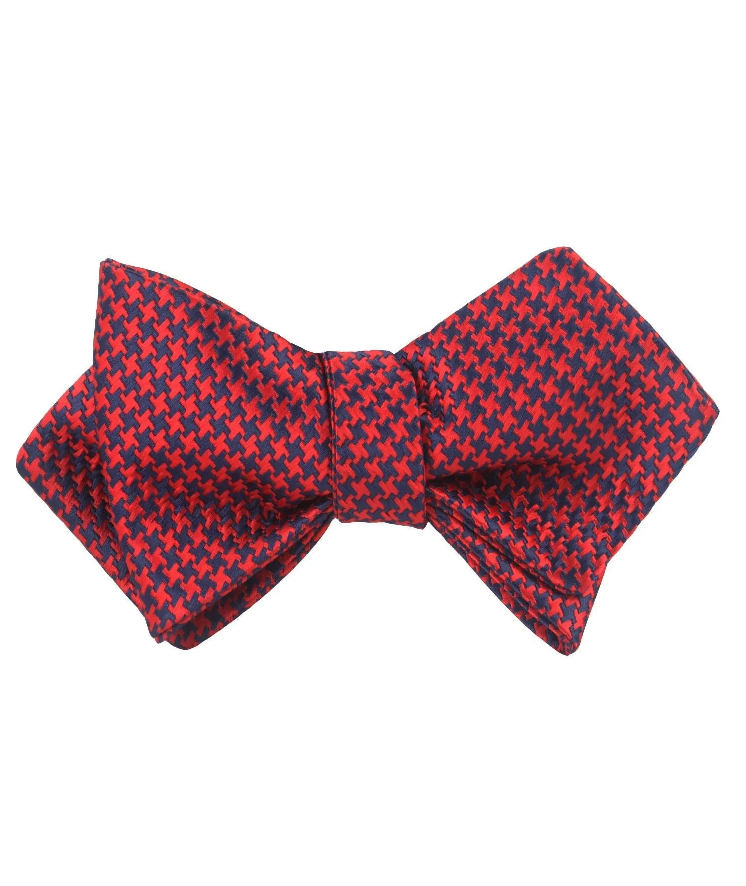 Scarlet Red Houndstooth Diamond Self Bow Tie sold by OTAA product image thumbnail 2