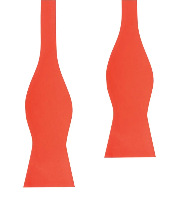 Coral Pink Cotton Self Tie Bow Tie made by OTAA
