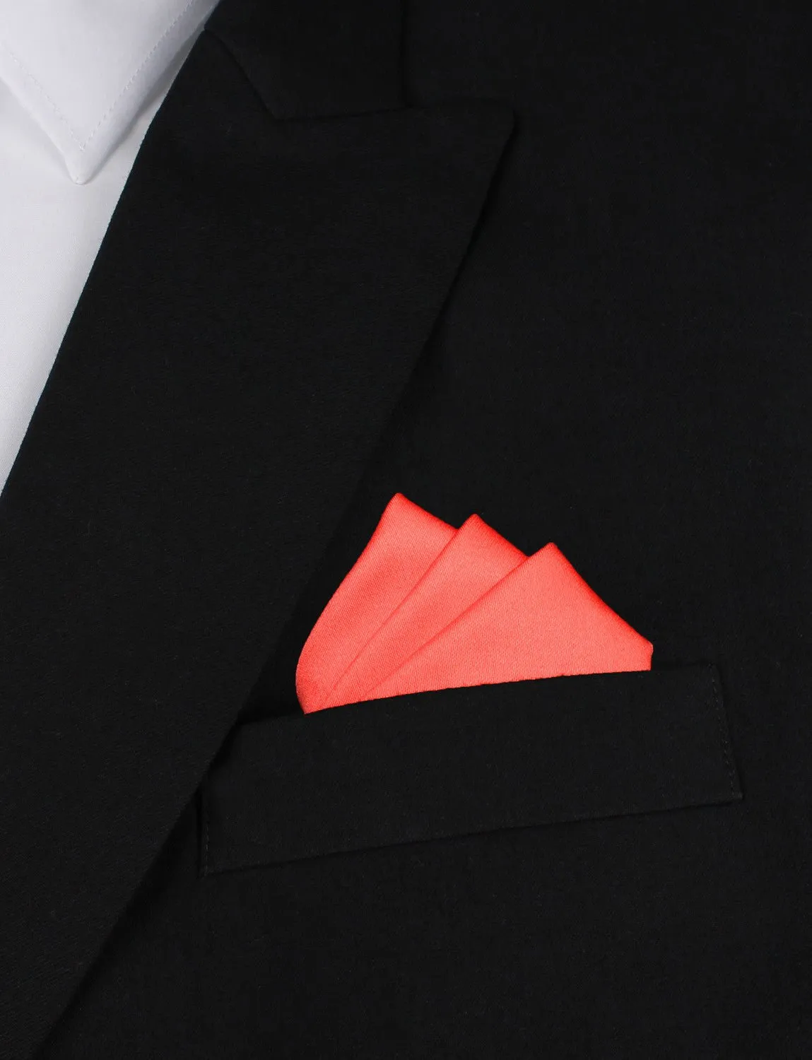 Coral Pink Cotton Pocket Square sold by OTAA product image thumbnail 3