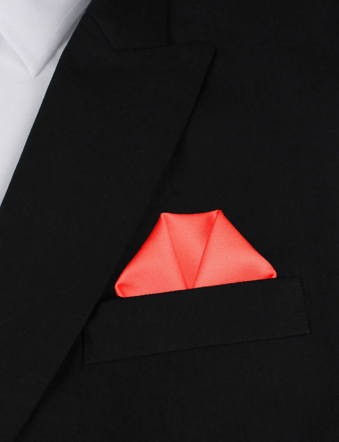 Coral Pink Cotton Pocket Square sold by OTAA product image thumbnail 4