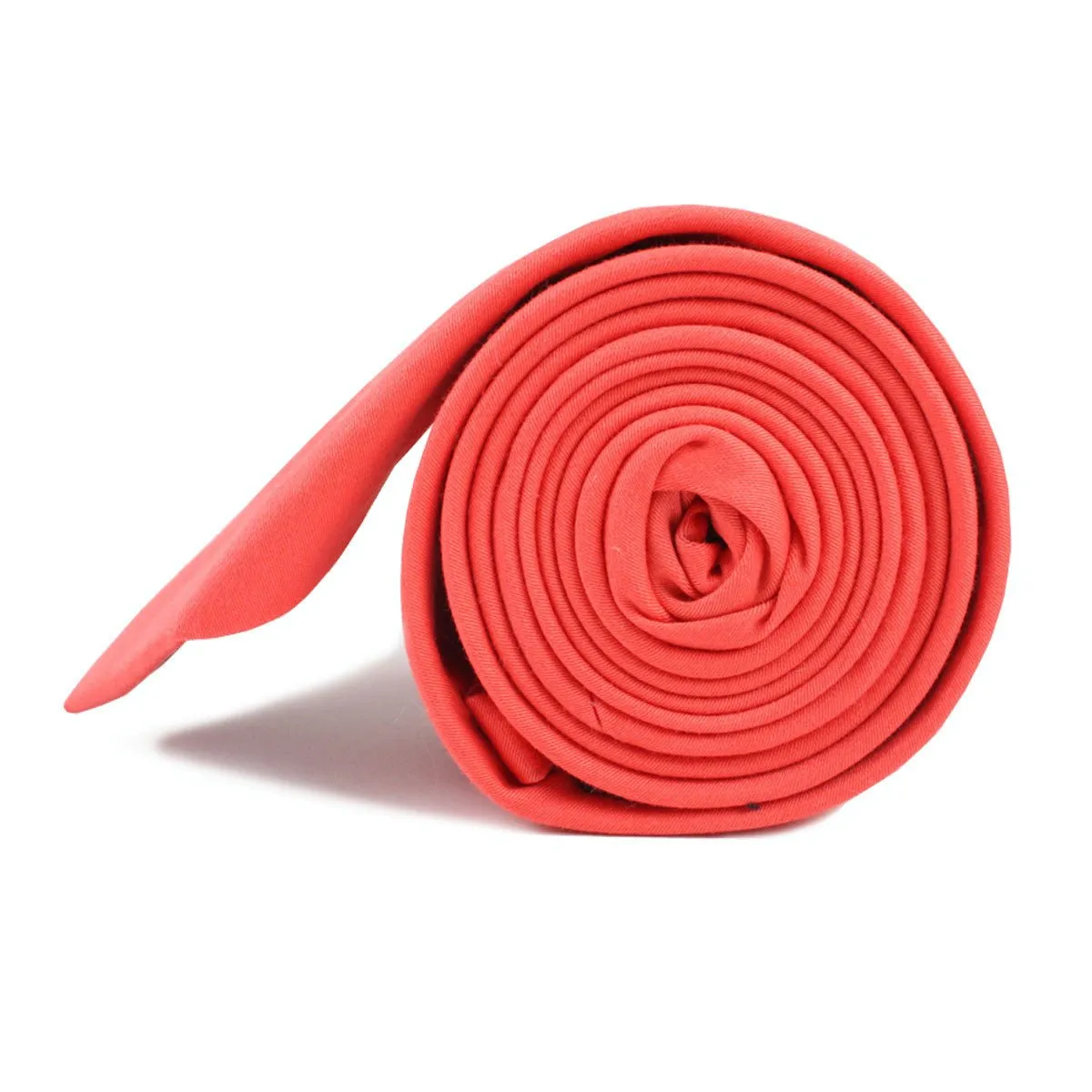 Coral Pink Cotton Skinny Tie sold by OTAA product image thumbnail 3