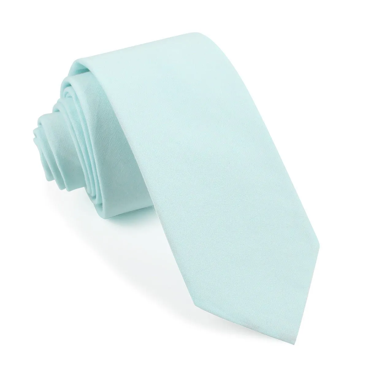 Mint Blue Cotton Skinny Tie sold by OTAA