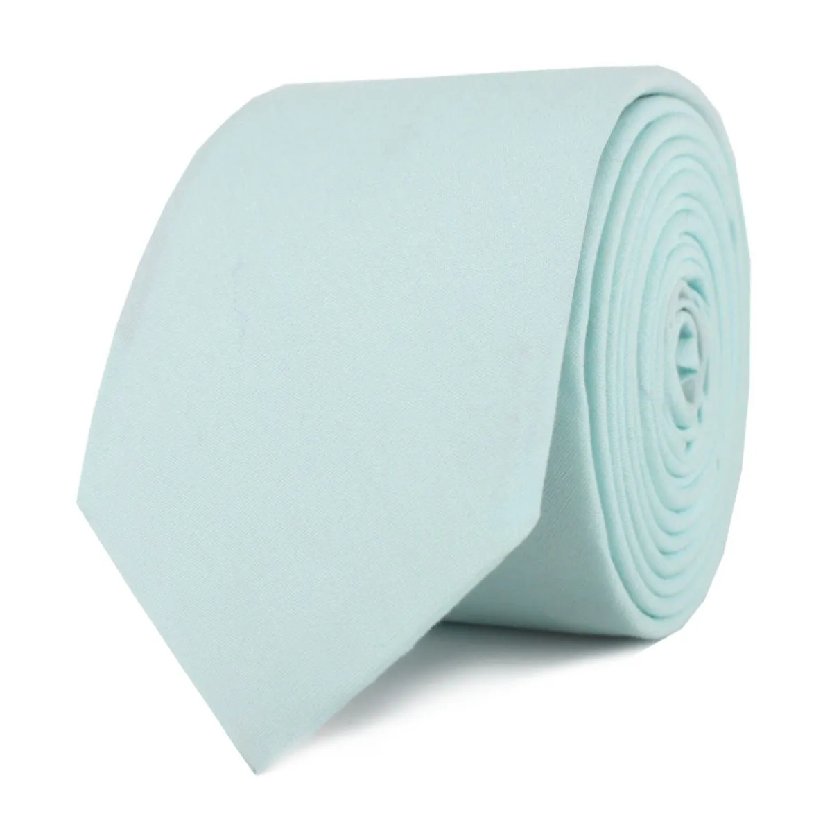 Mint Blue Cotton Skinny Tie sold by OTAA product image thumbnail 2