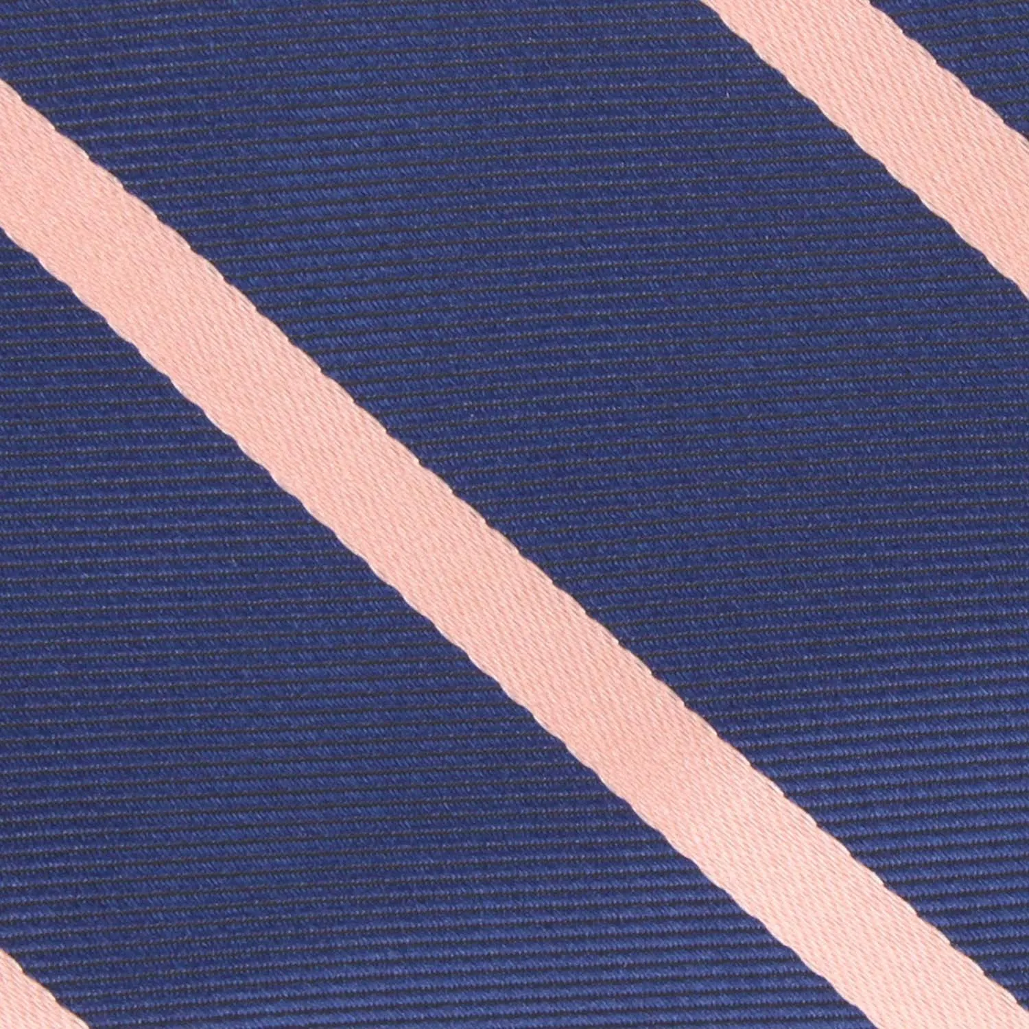 Navy Blue with Peach Stripes Pocket Square sold by OTAA product image thumbnail 2