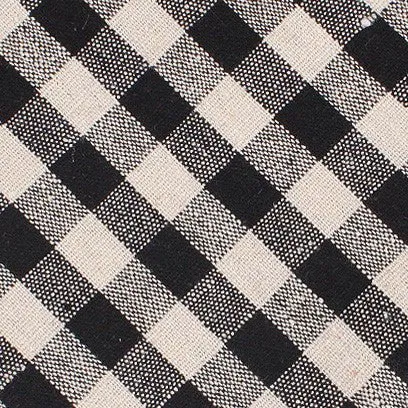 Khaki & Black Gingham Linen Pocket Square sold by OTAA product image thumbnail 2