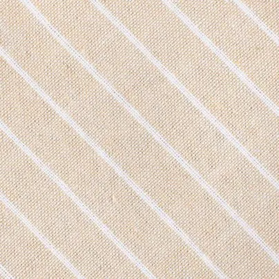 Khaki Linen Pinstripe Pocket Square sold by OTAA product image thumbnail 2