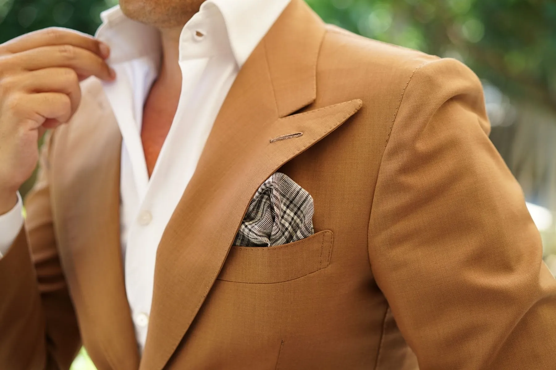 Gray Glenurquhart Linen Pocket Square sold by OTAA product image thumbnail 5