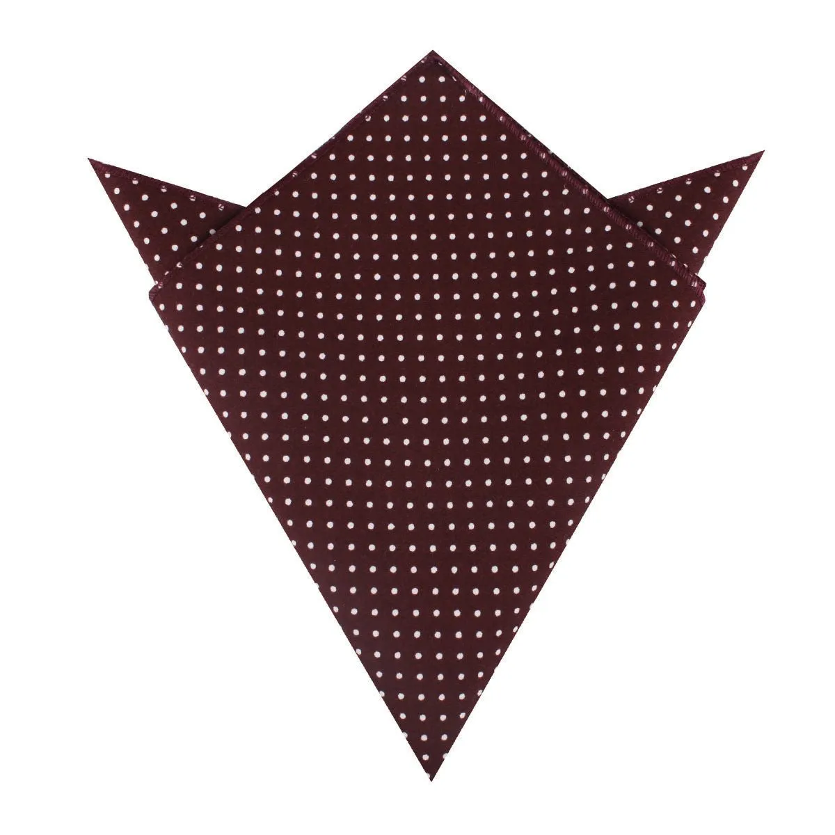 Burgundy Cotton Polkadot Pocket Square sold by OTAA
