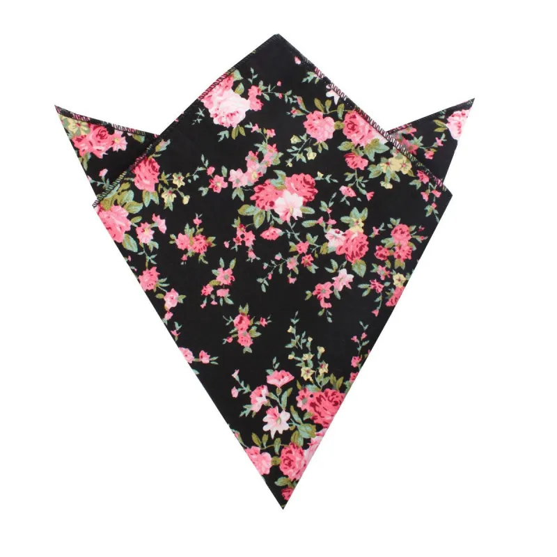 Carnation Floral Pink Pocket Square made by OTAA