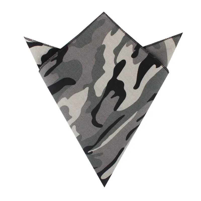 Grey Camo Pocket Square made by OTAA