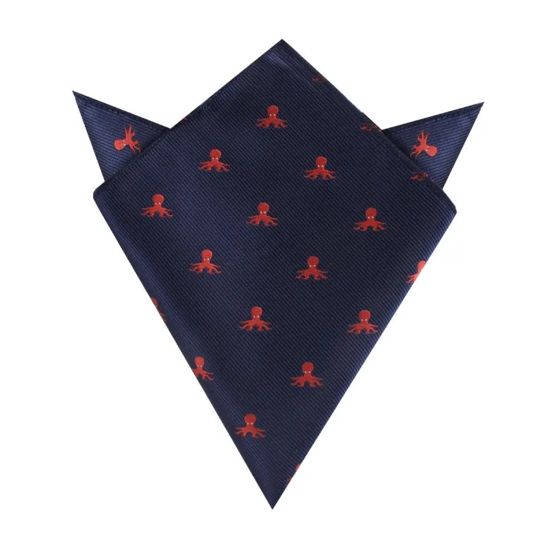 Caribbean Coral Octopus Pocket Square made by OTAA