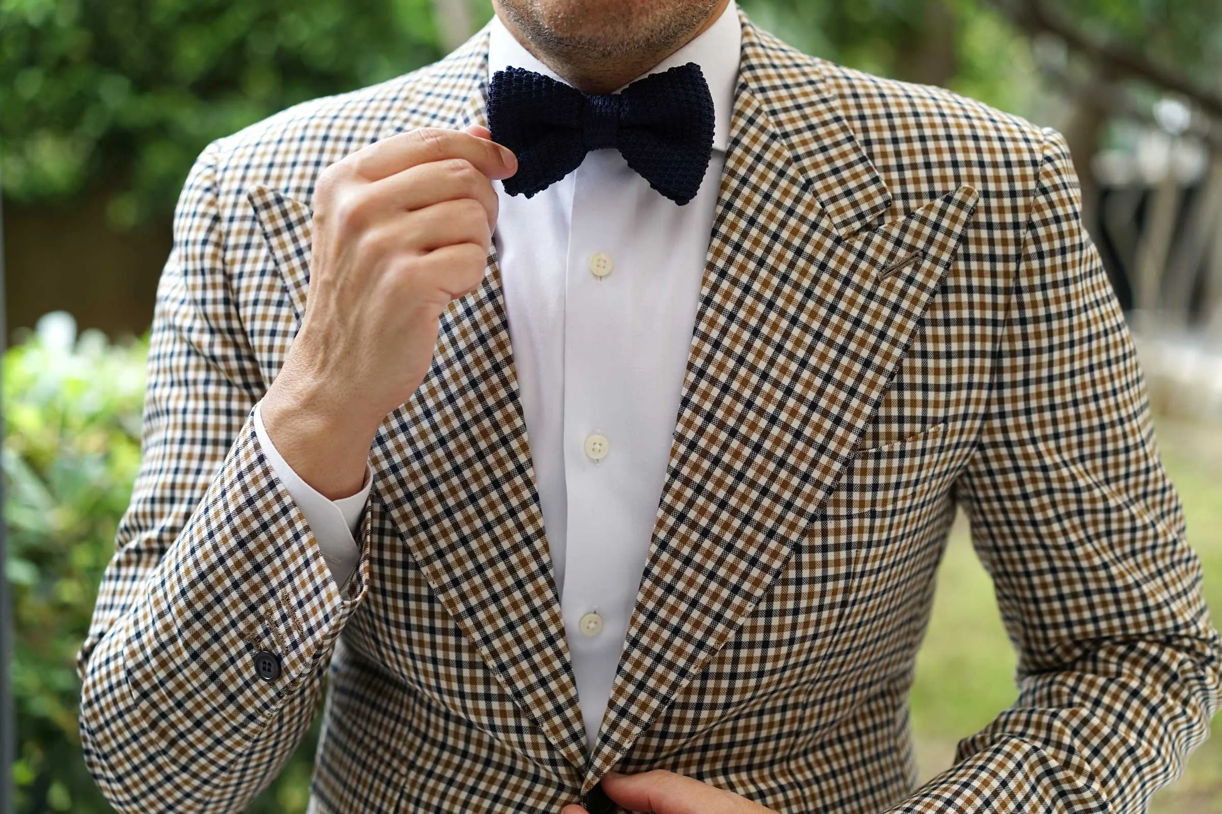 Navy Blue Knitted Bow Tie sold by OTAA product image thumbnail 3