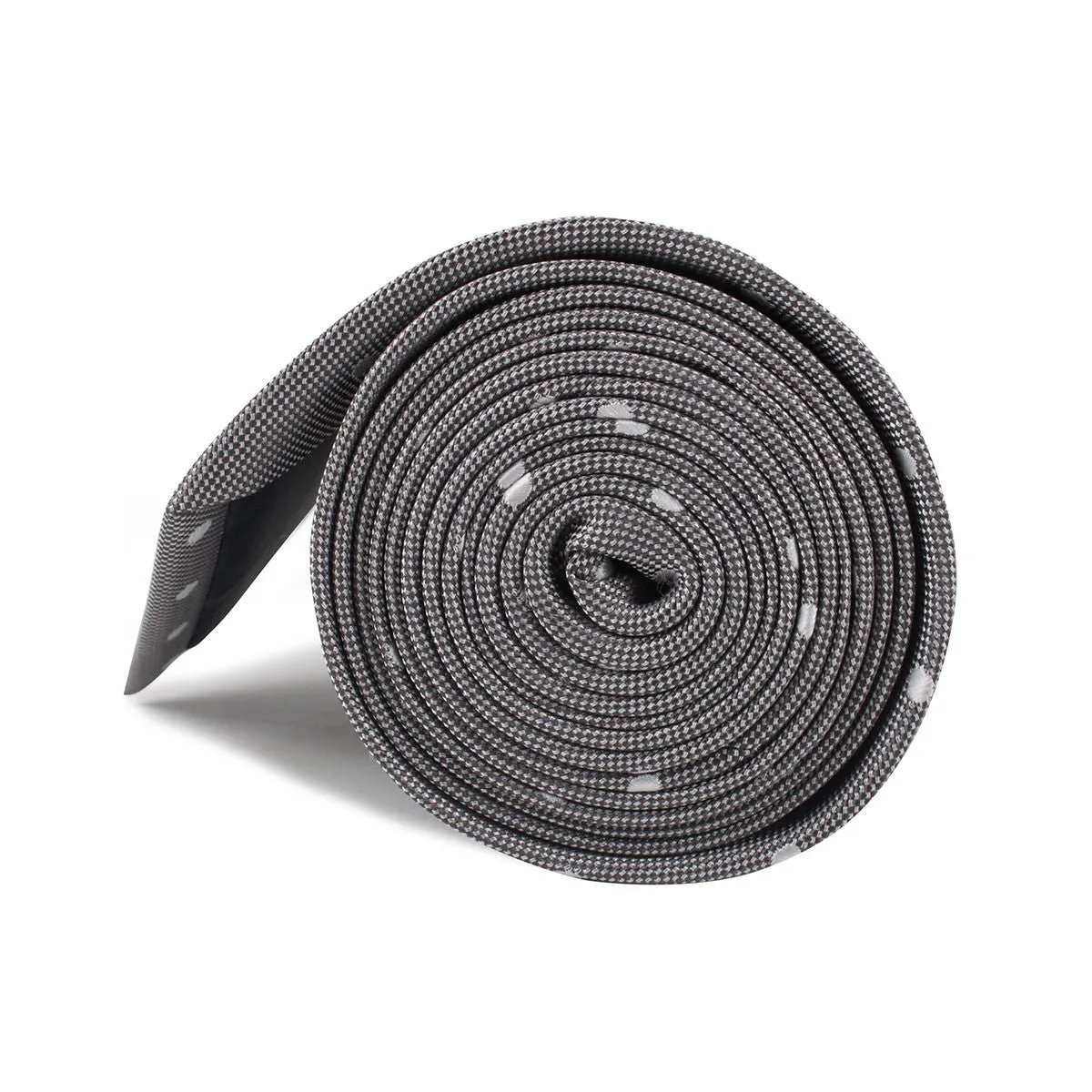Grey with Milky White Polka Dots Necktie sold by OTAA product image thumbnail 4
