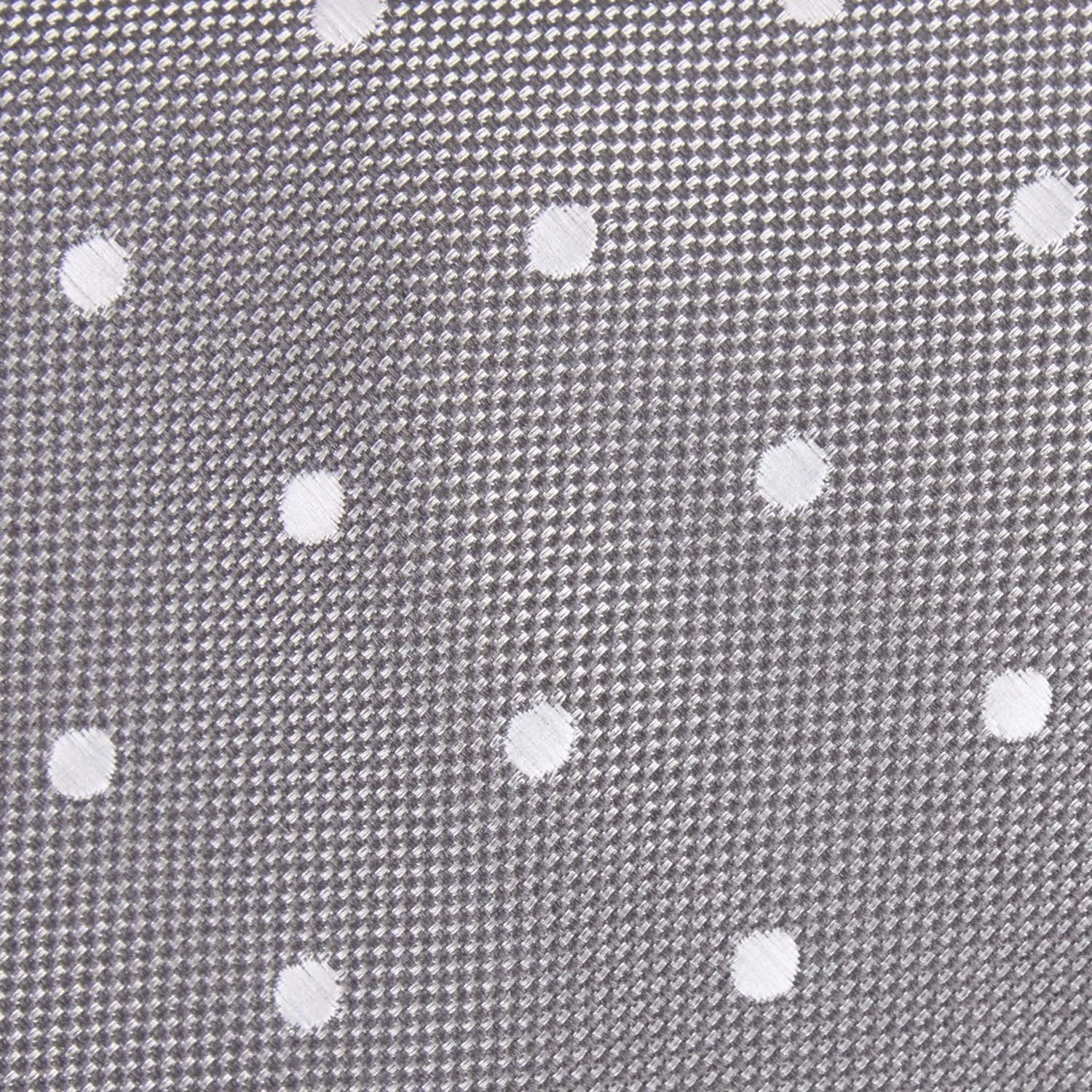 Grey with Milky White Polka Dots Necktie sold by OTAA product image thumbnail 3