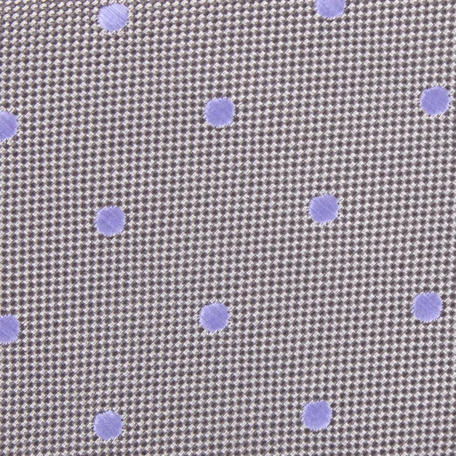 Grey with Lavender Purple Polka Dots Pocket Square sold by OTAA product image thumbnail 2