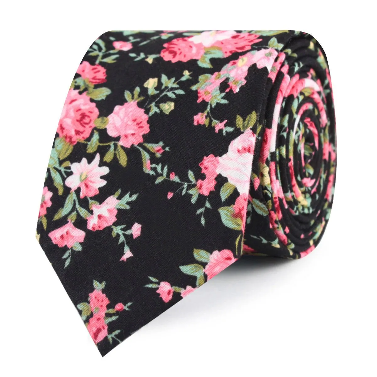 Carnation Floral Pink Skinny Tie sold by OTAA product image thumbnail 2