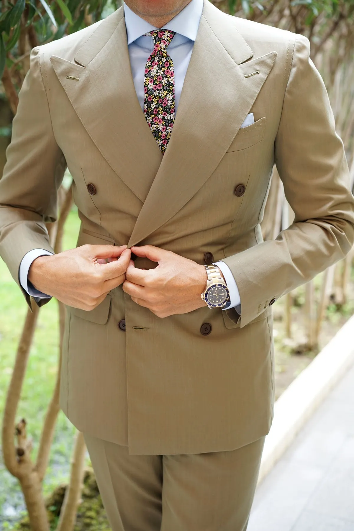 Daffodil Floral Skinny Tie sold by OTAA product image thumbnail 5