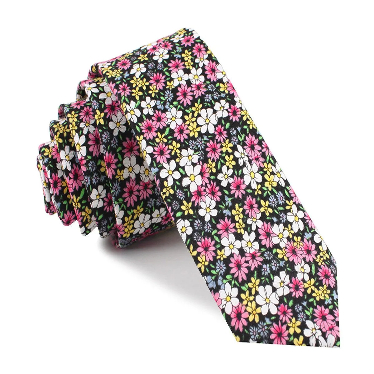 Daffodil Floral Skinny Tie sold by OTAA