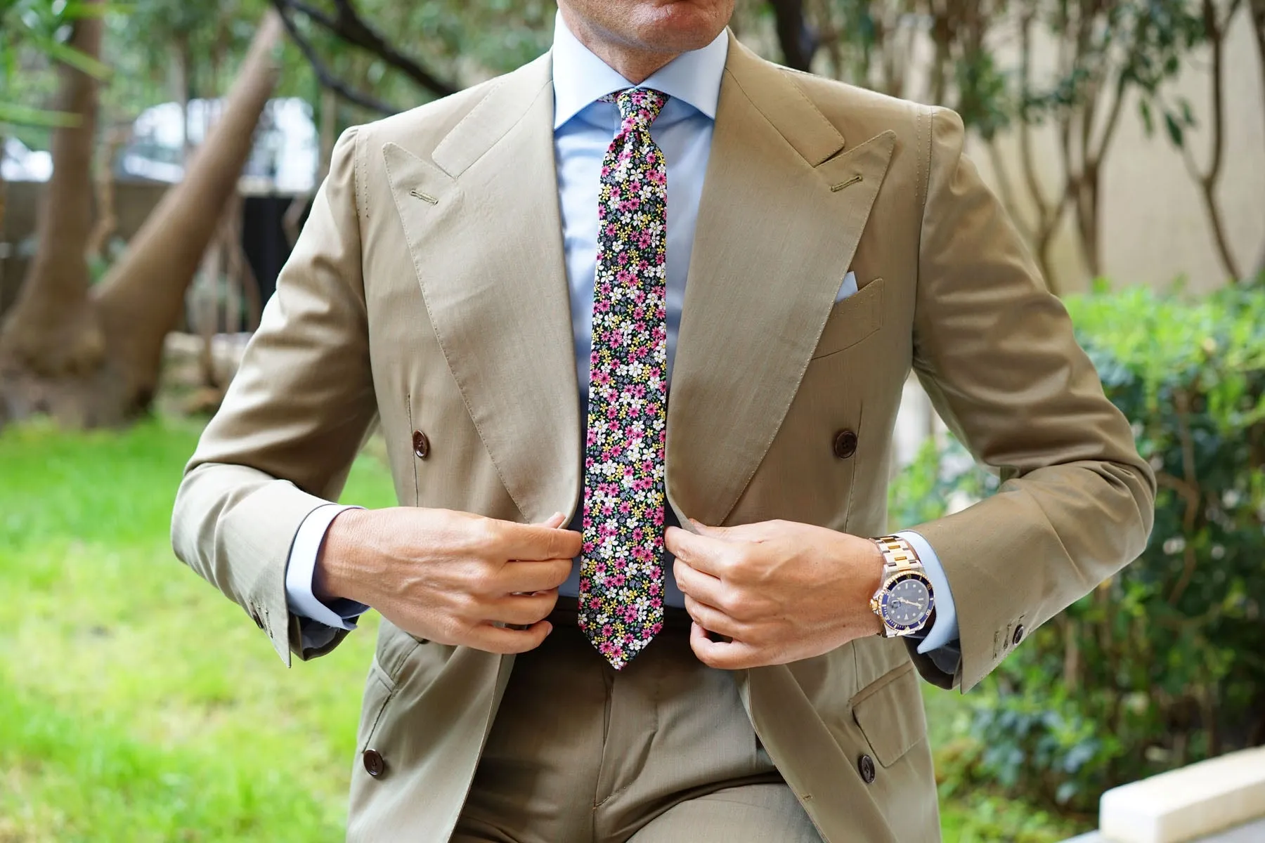 Daffodil Floral Skinny Tie sold by OTAA product image thumbnail 4