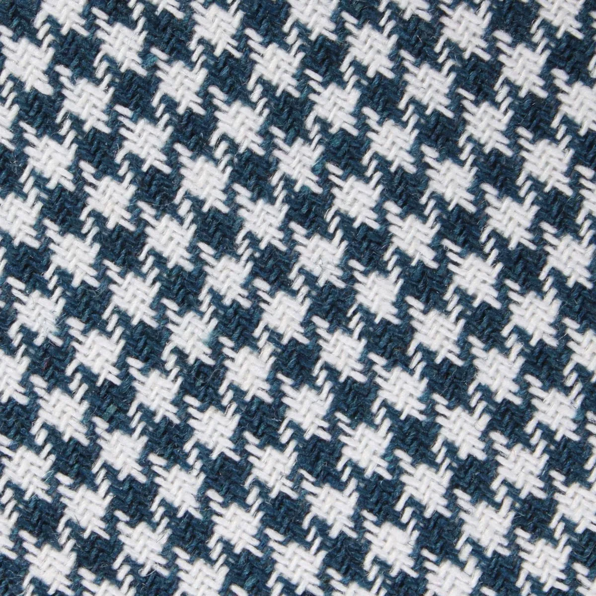 Blue Houndstooth Raw Linen Tie sold by OTAA product image thumbnail 3