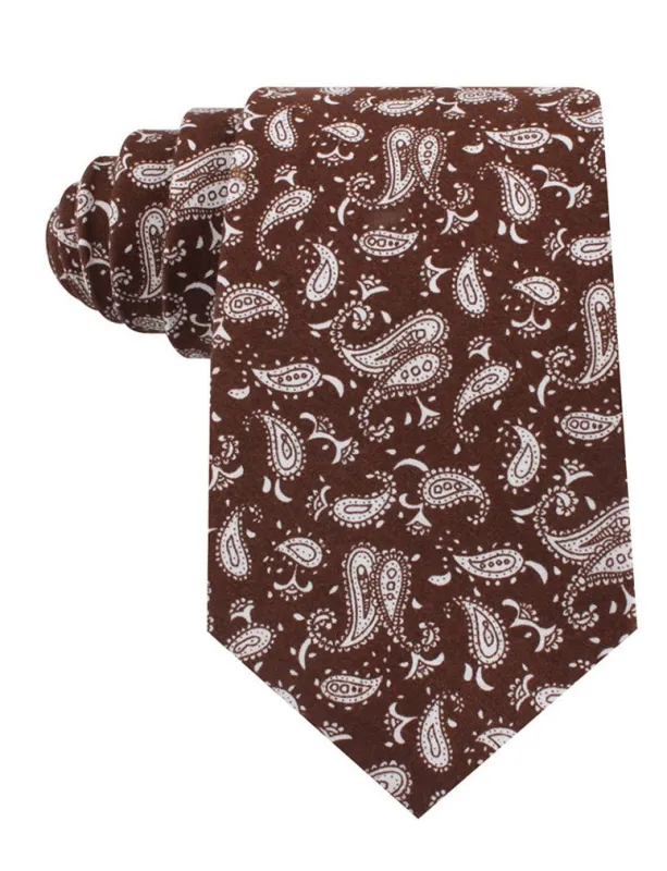 Florence Paisley Brown Tie made by OTAA