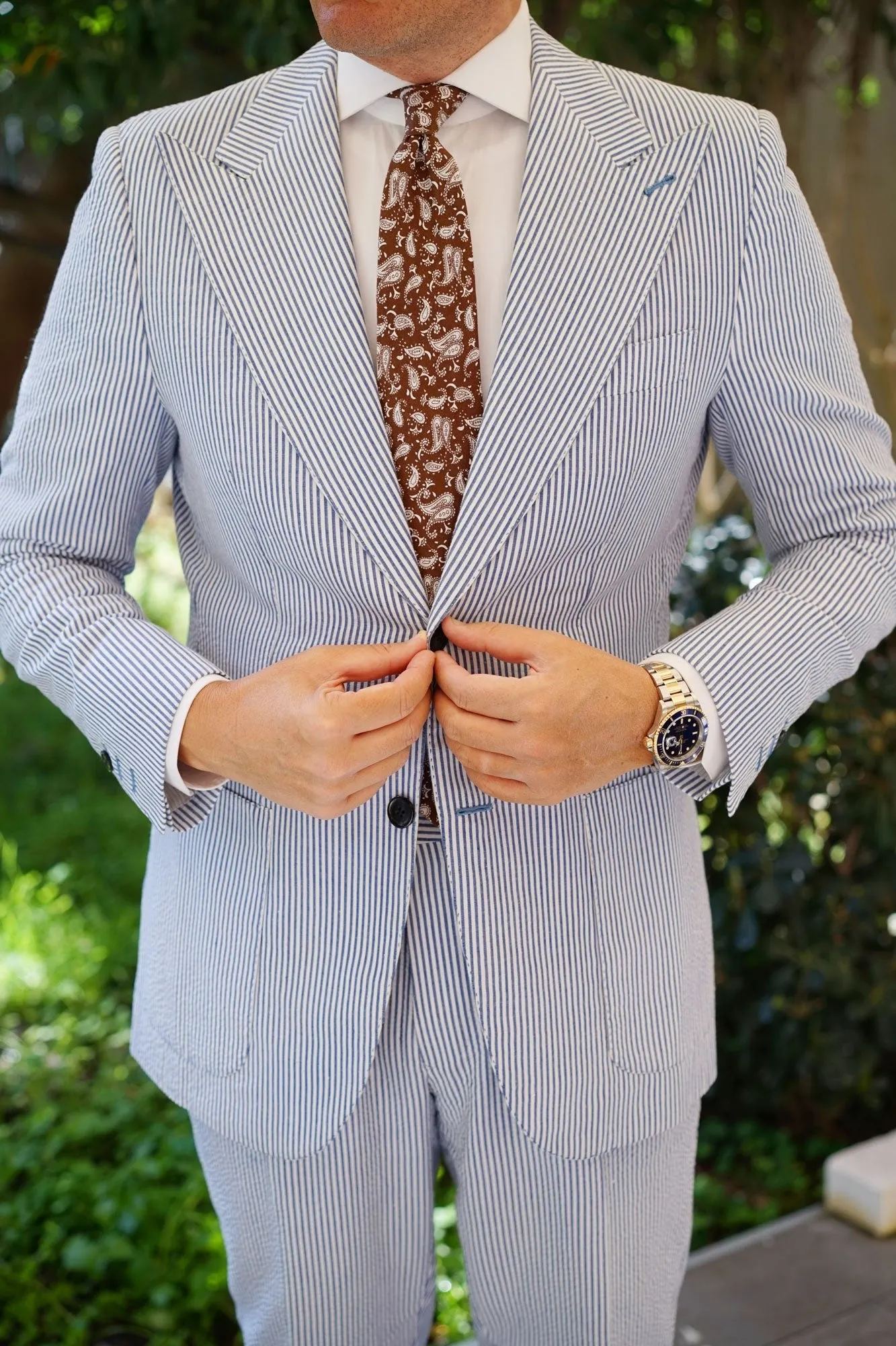 Florence Paisley Brown Tie sold by OTAA product image thumbnail 5
