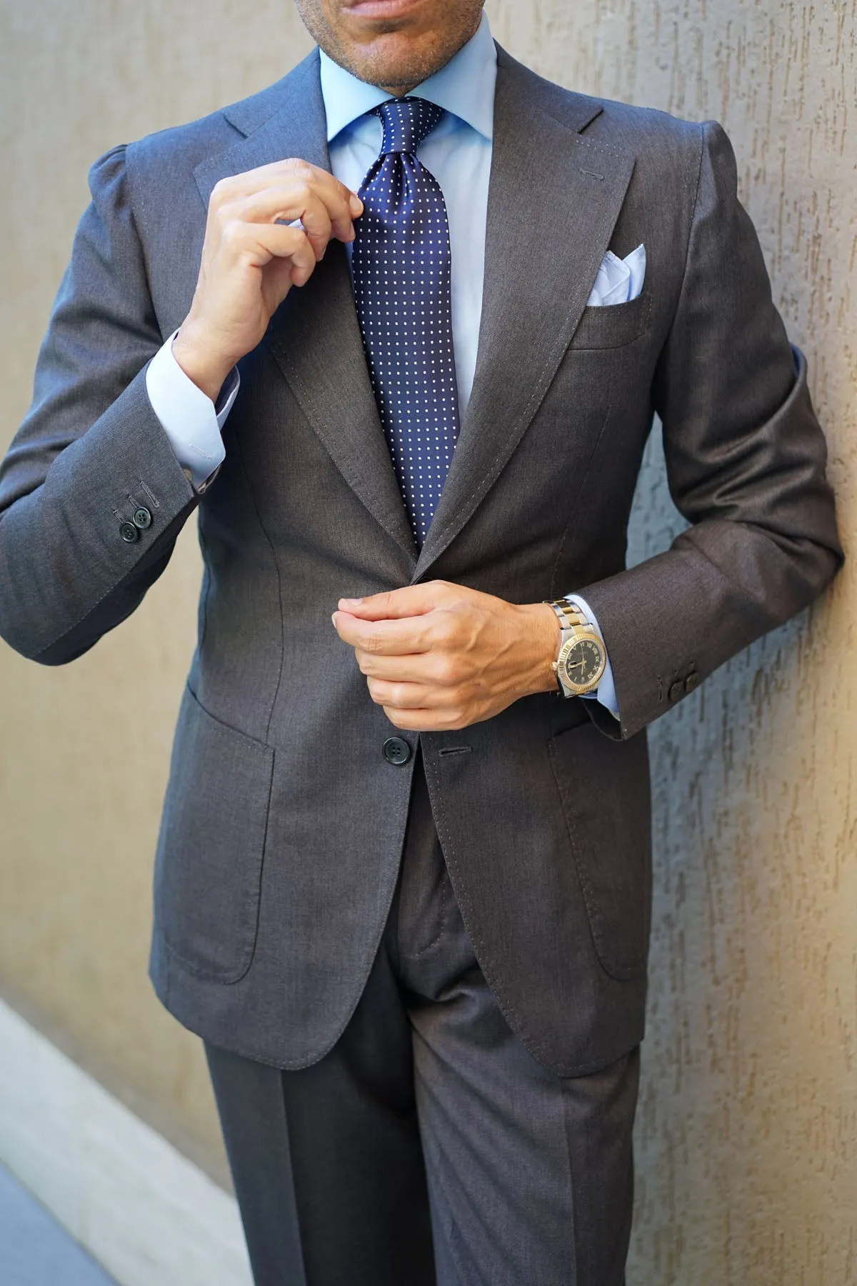 Midnight Blue Mini Pin Dots Tie sold by OTAA product image thumbnail 5