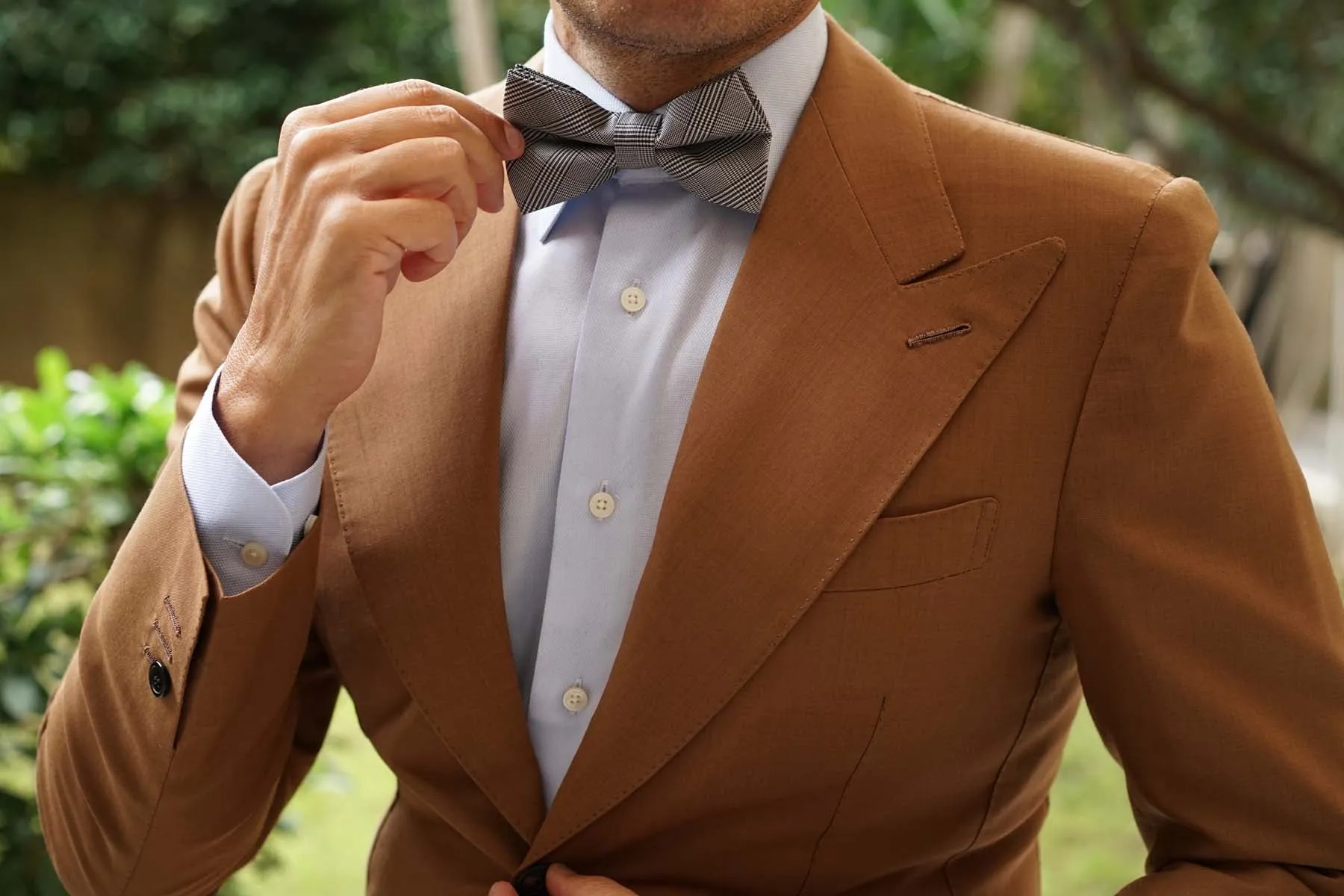 Grey Glen Plaid Bow Tie sold by OTAA product image thumbnail 3