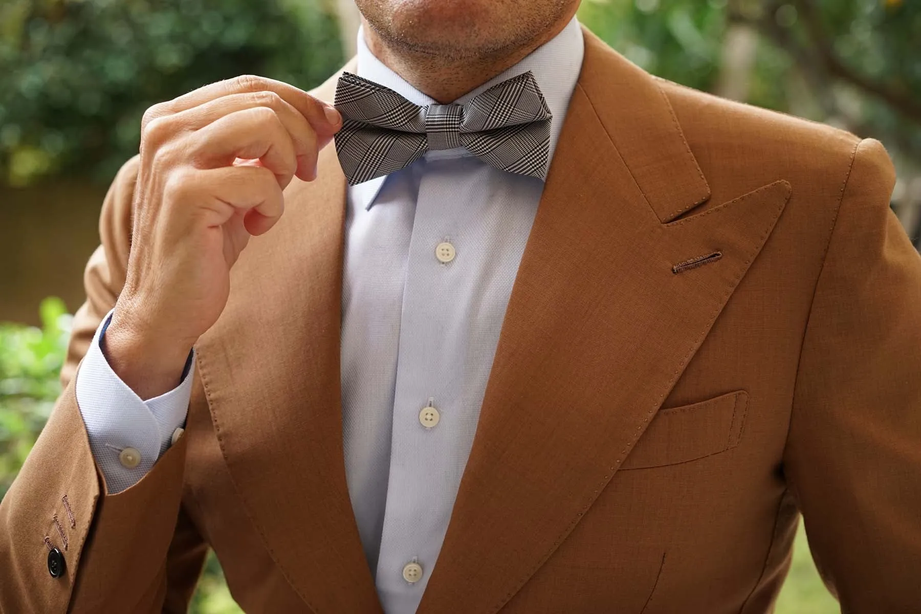 Grey Glen Plaid Bow Tie sold by OTAA product image thumbnail 5