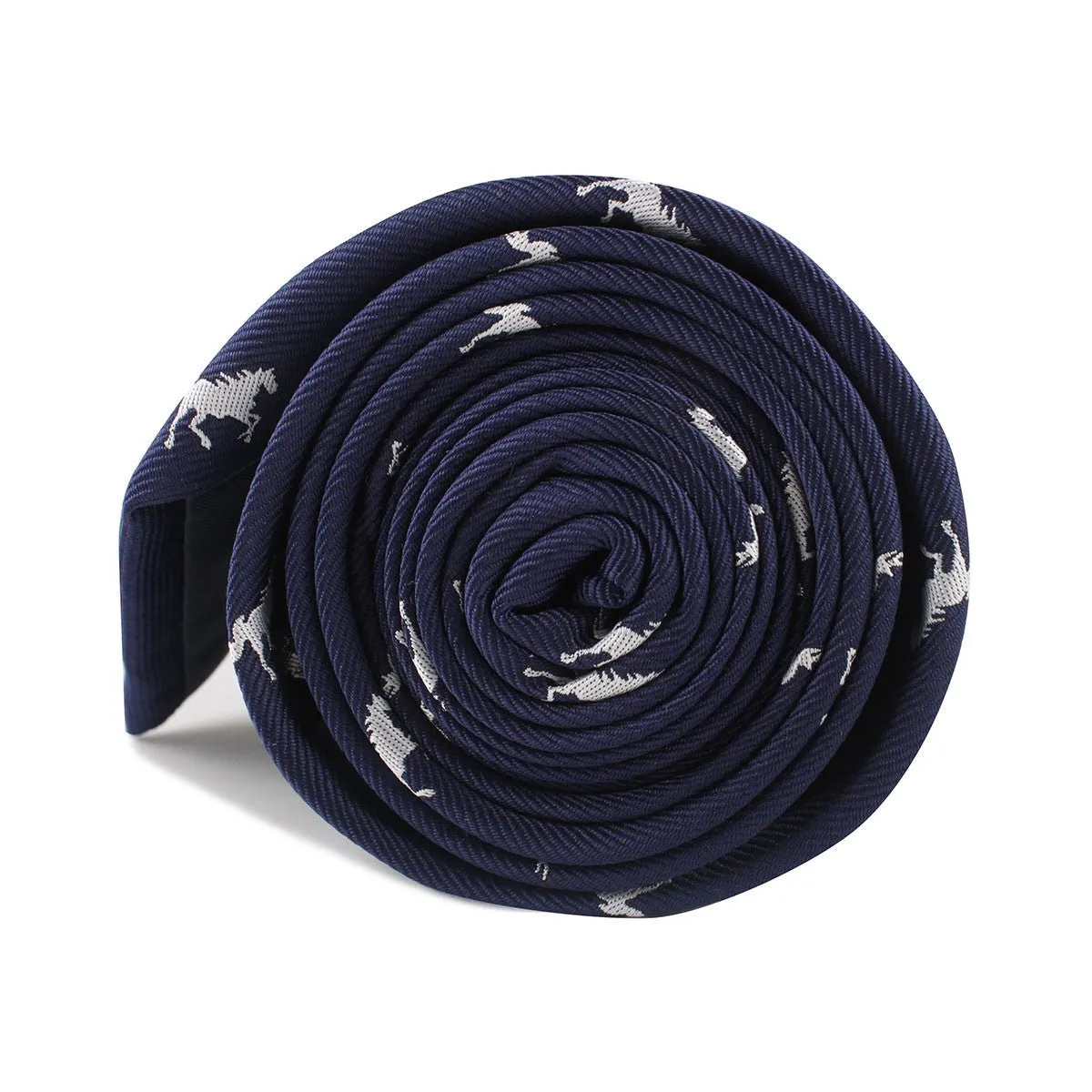 Navy Blue Race Horse Skinny Tie sold by OTAA product image thumbnail 3