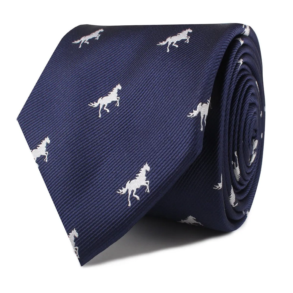 Navy Blue Race Horse Skinny Tie sold by OTAA product image thumbnail 2