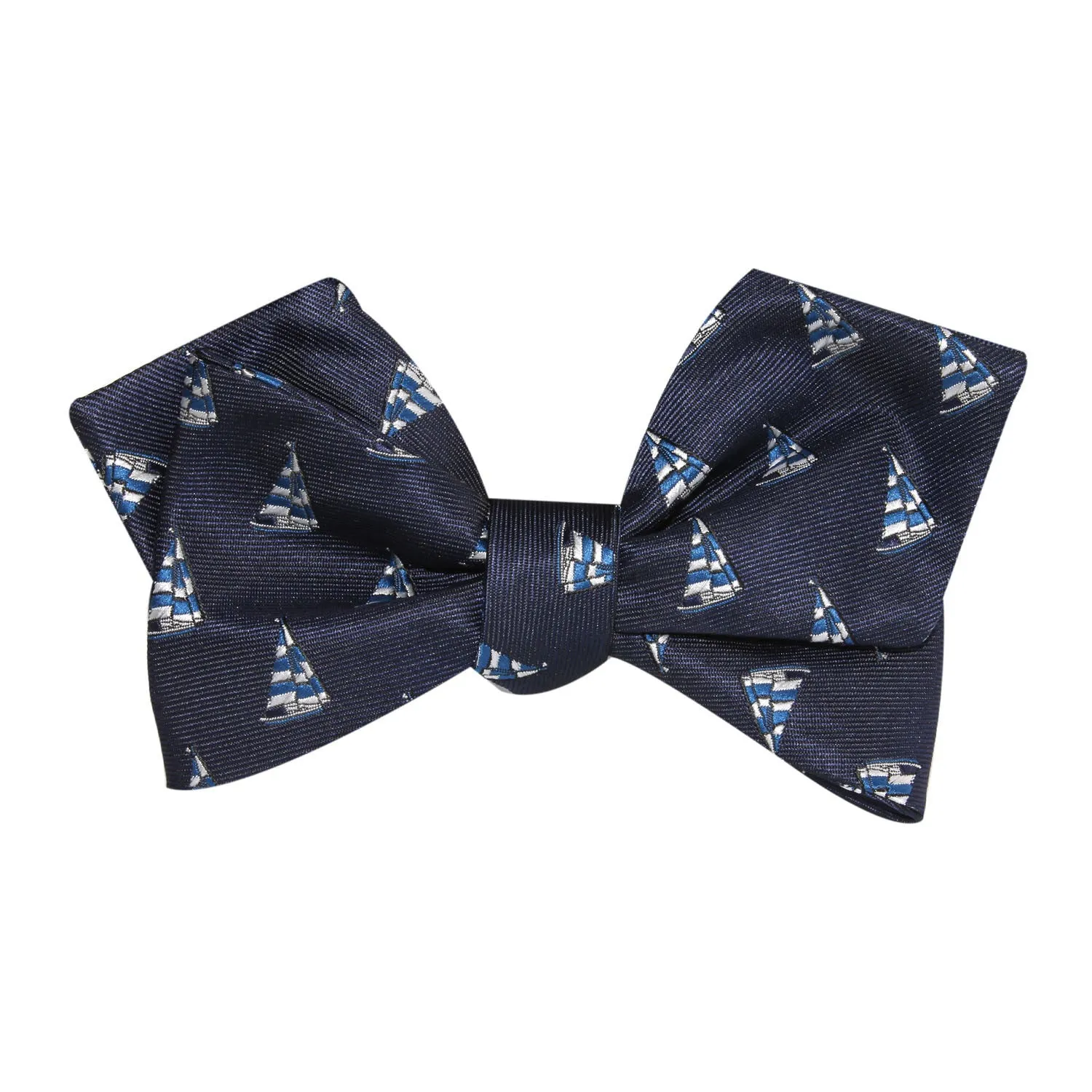 Navy Blue Sailor Boat Self Tie Diamond Tip Bow Tie sold by OTAA product image thumbnail 3