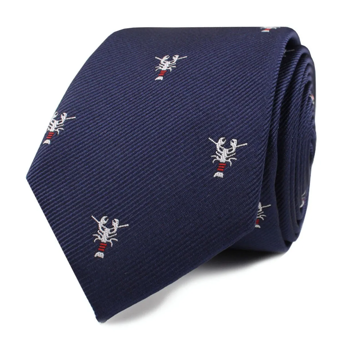Navy Blue Lobster Skinny Tie sold by OTAA product image thumbnail 2
