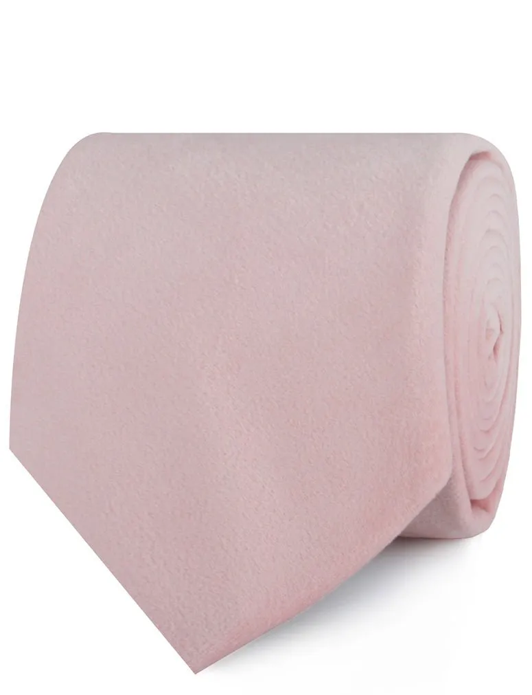 Blush Pink Velvet Necktie sold by OTAA product image thumbnail 2