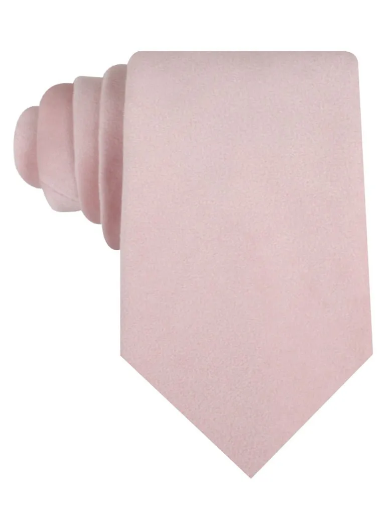 Blush Pink Velvet Necktie sold by OTAA