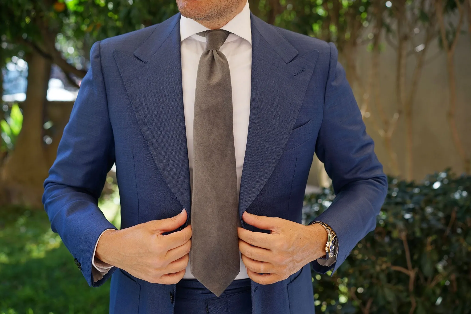 Grey Velvet Necktie sold by OTAA product image thumbnail 4