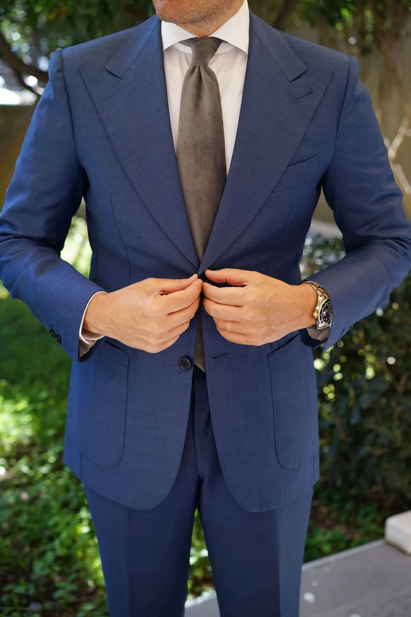 Grey Velvet Necktie sold by OTAA product image thumbnail 5