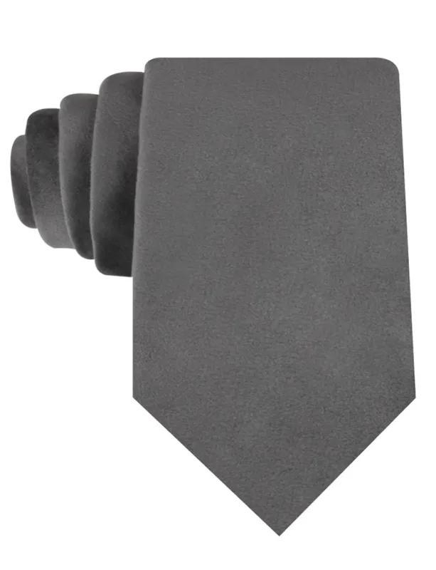 Grey Velvet Necktie made by OTAA