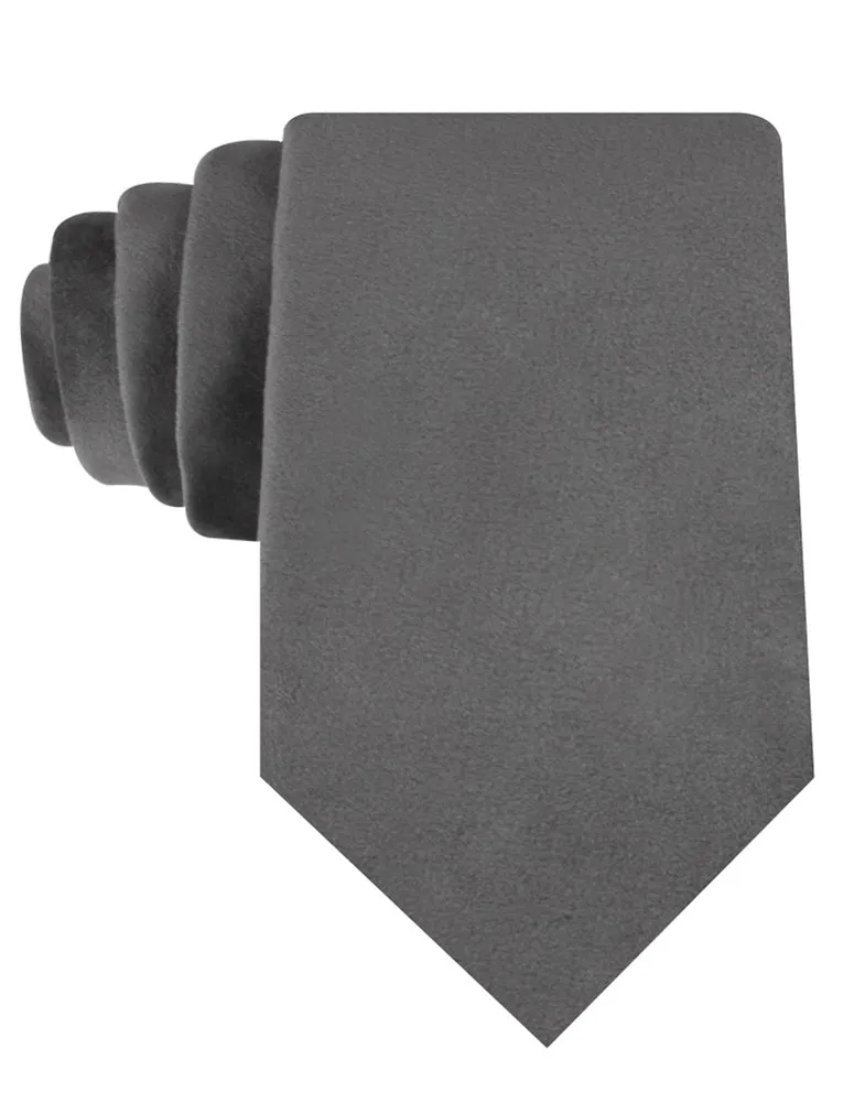 Grey Velvet Necktie sold by OTAA