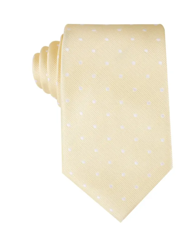 Champagne Polka Dot Necktie made by OTAA