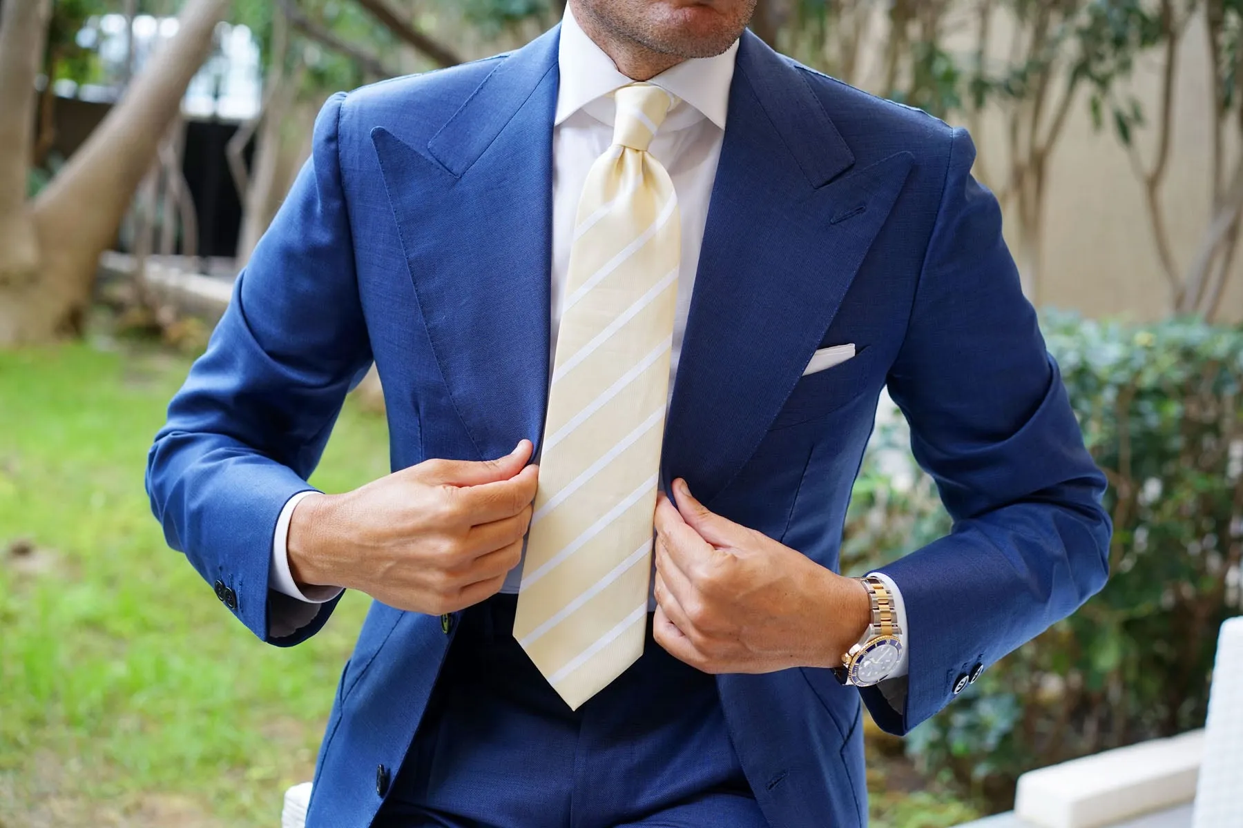 Champagne Stripe Necktie sold by OTAA product image thumbnail 4