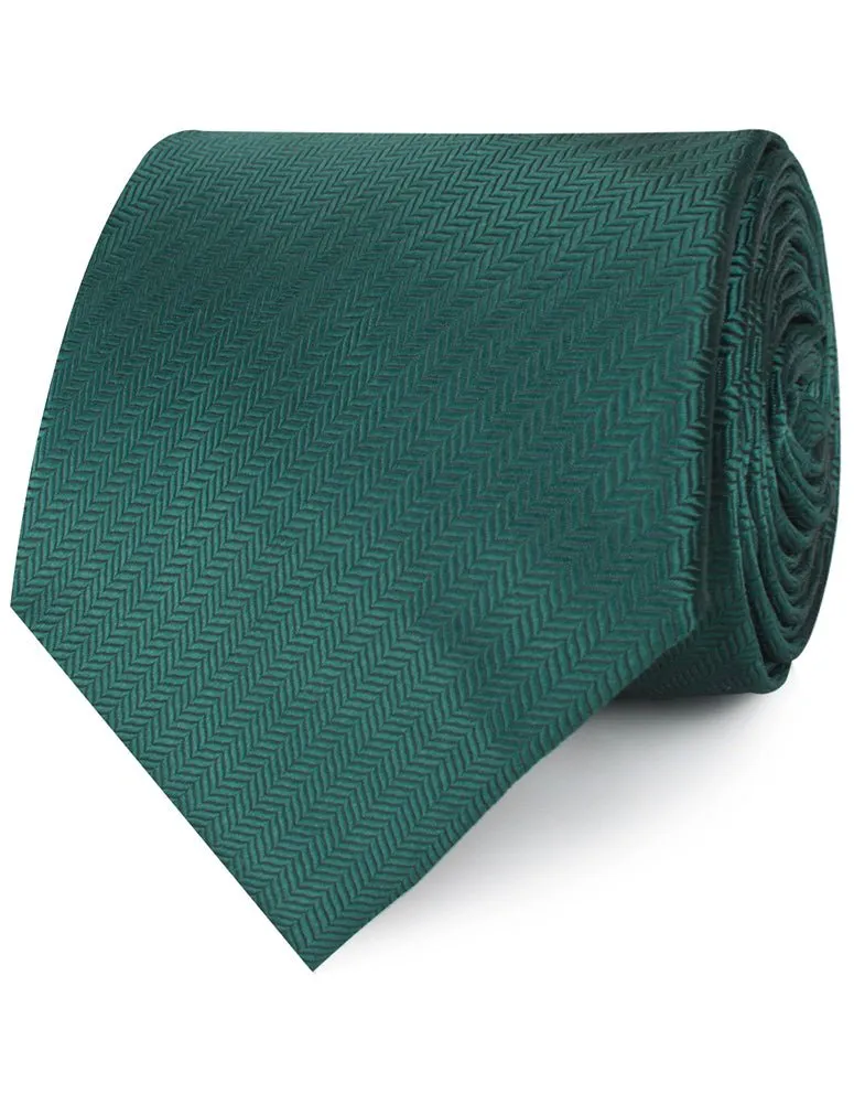 Dark Green Herringbone Necktie sold by OTAA product image thumbnail 2