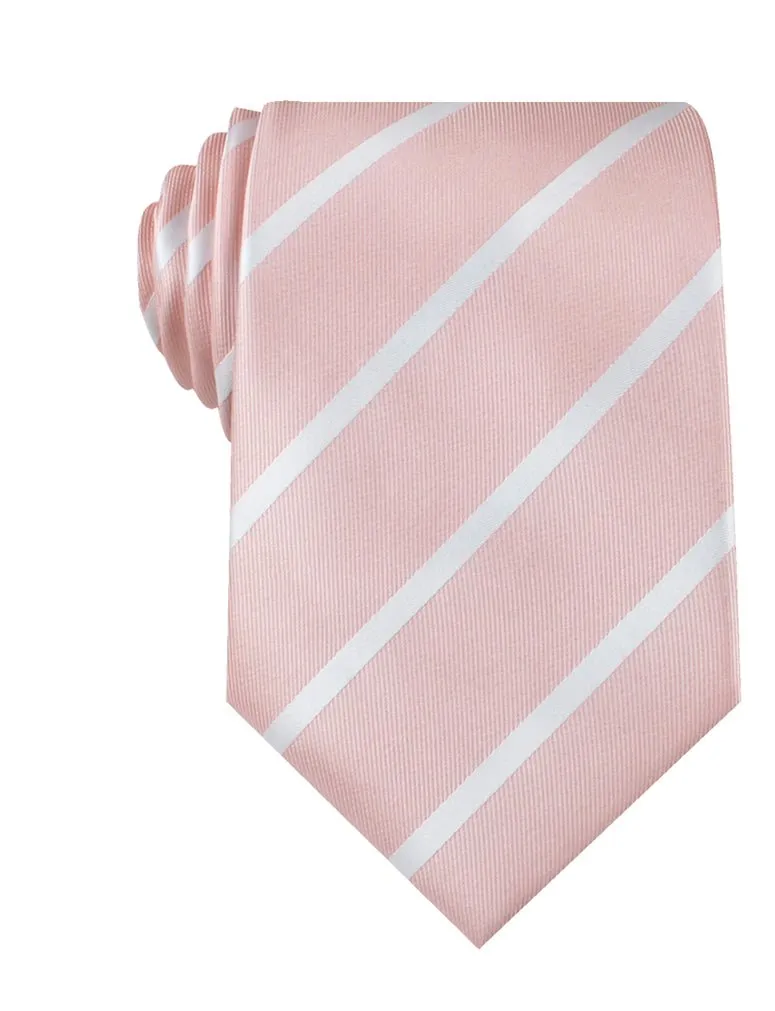 Blush Pink Striped Necktie sold by OTAA