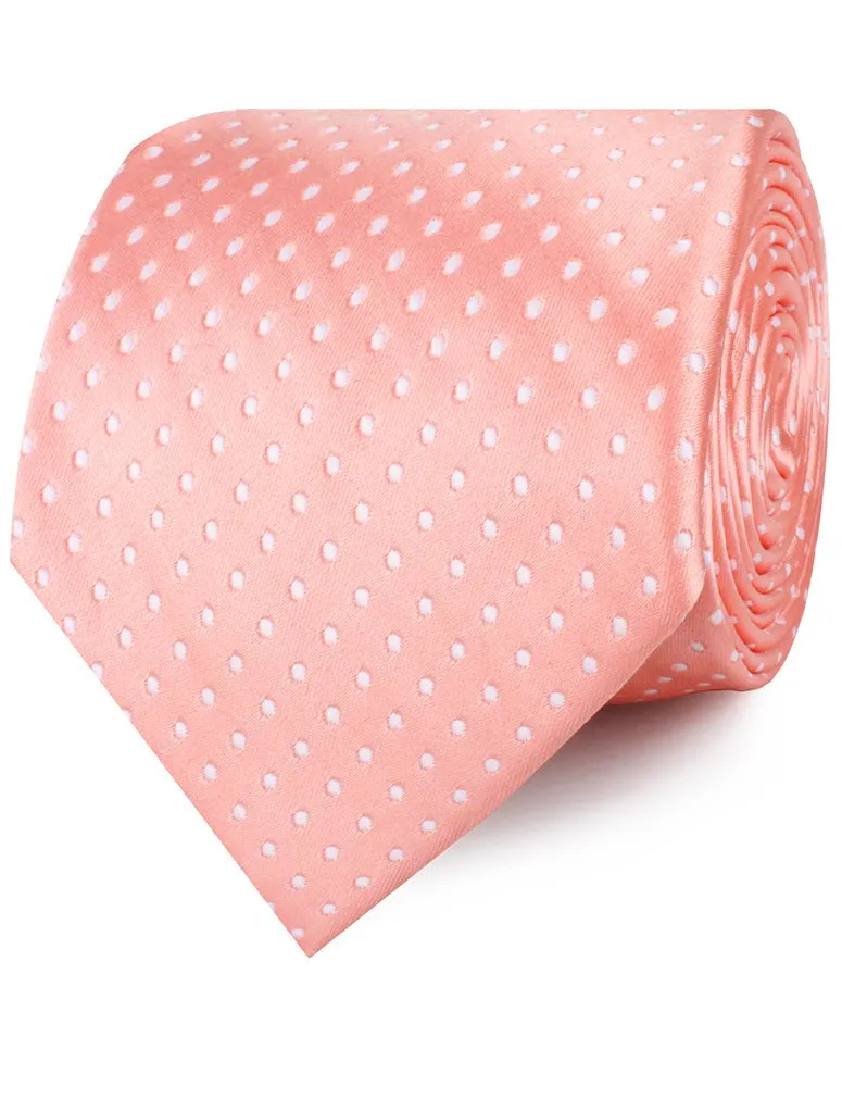 Peach Mini Polka Dots Necktie sold by OTAA product image thumbnail 2