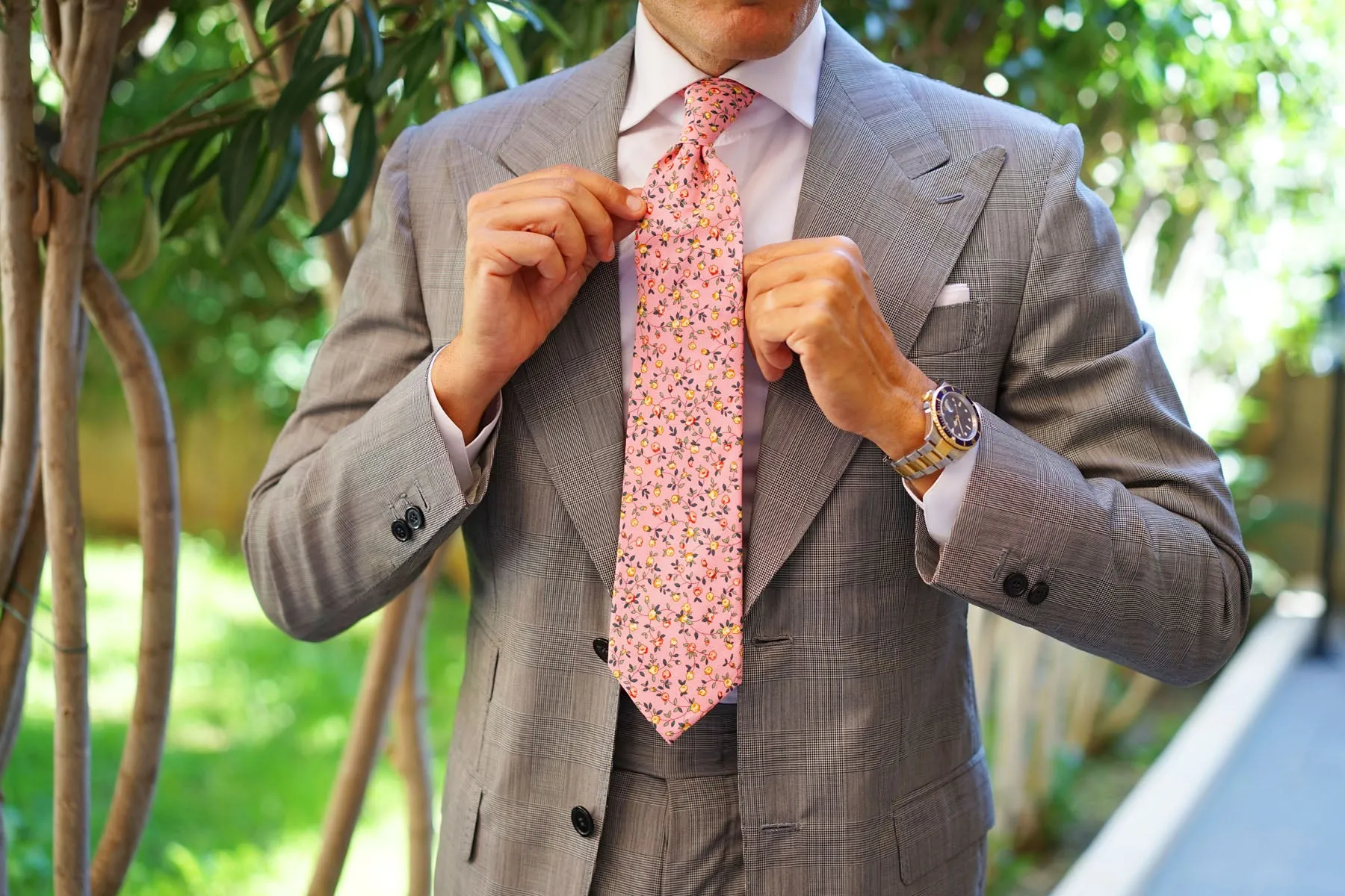 Je Suis Malade Floral Necktie sold by OTAA product image thumbnail 4