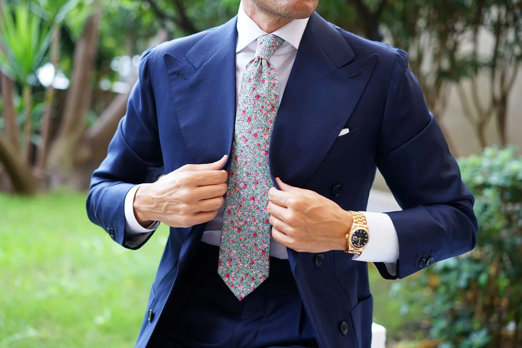 Centifolia Floral Roses Necktie sold by OTAA product image thumbnail 4