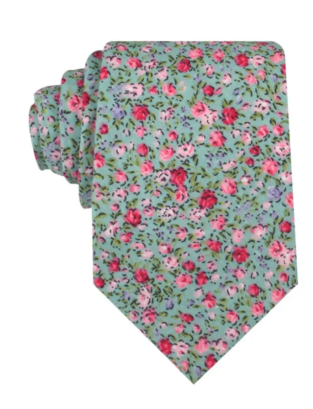 Centifolia Floral Roses Necktie made by OTAA