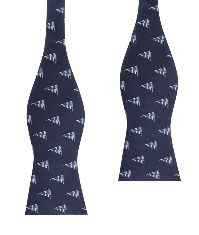 Navy Blue Sailor Boat Self Tie Bow Tie made by OTAA