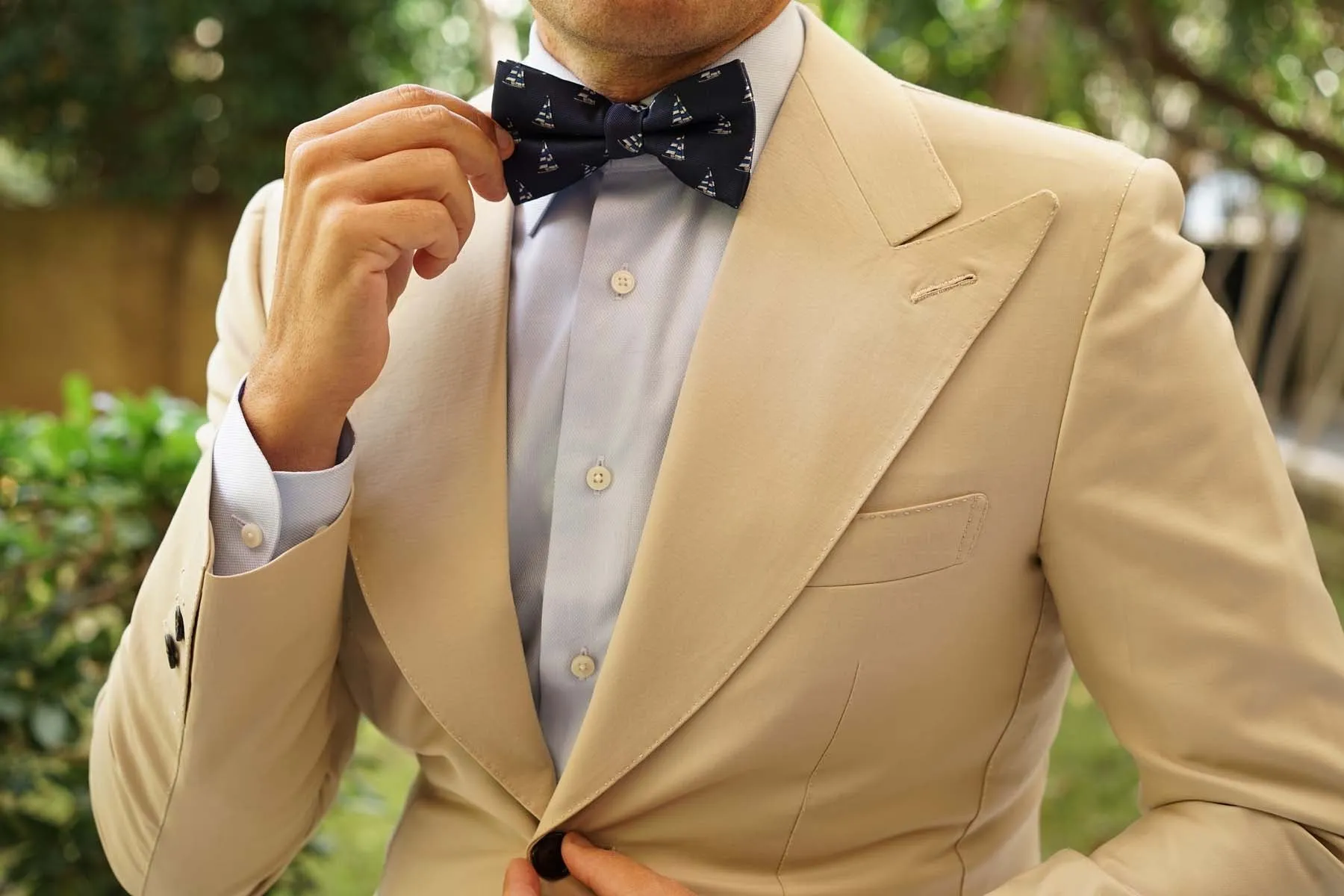 Navy Blue Sailor Boat Bow Tie sold by OTAA product image thumbnail 3