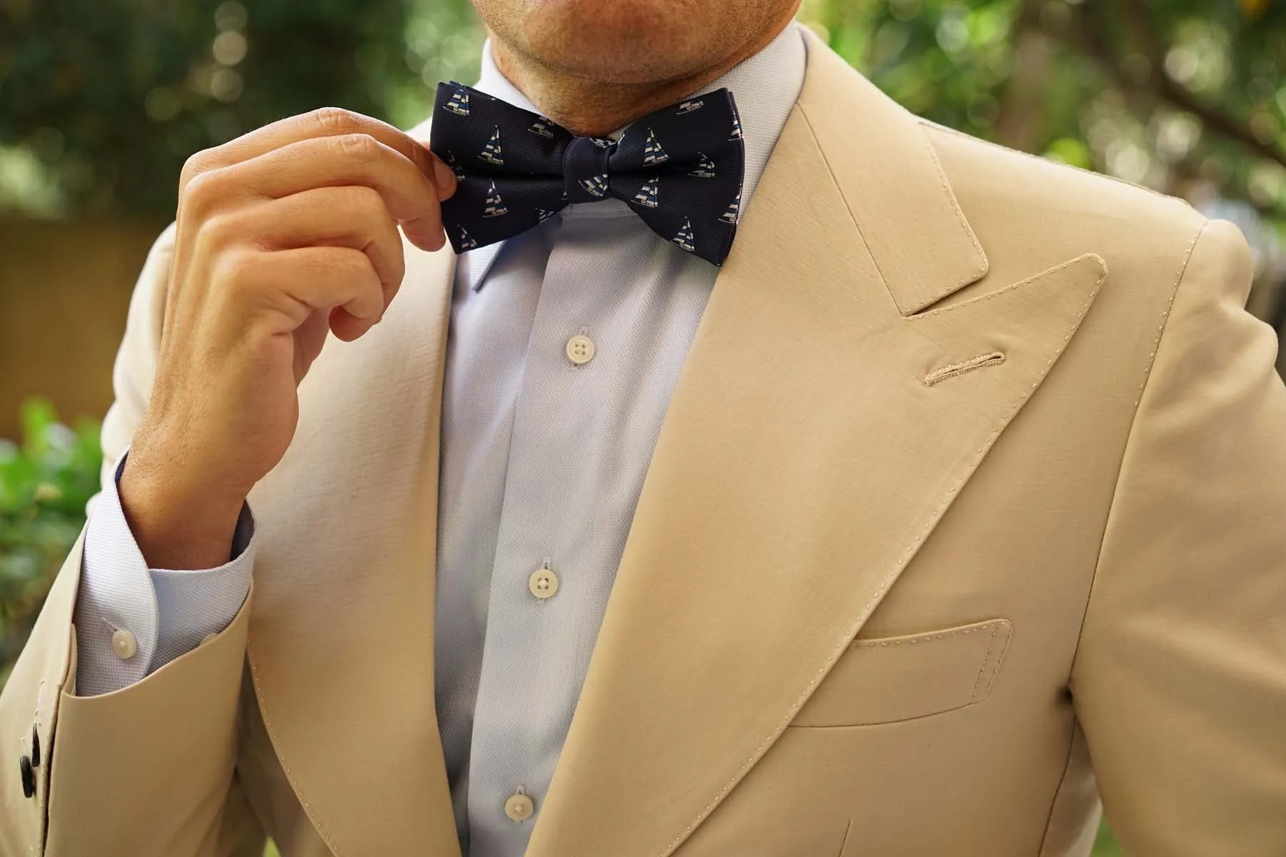Navy Blue Sailor Boat Bow Tie sold by OTAA product image thumbnail 5